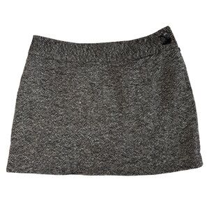 VTG Y2K J. Crew Brown and Tan Tweed Mini Skirt